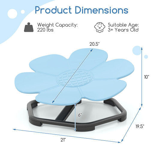 Kids Sensory Swivel Chair Elephant Petal 360 Spinning Chair-Red