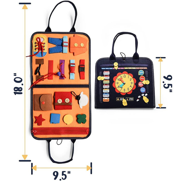 NNEDSZ Montessori Busy Board - Educational Sensory Activity Toy for Toddlers