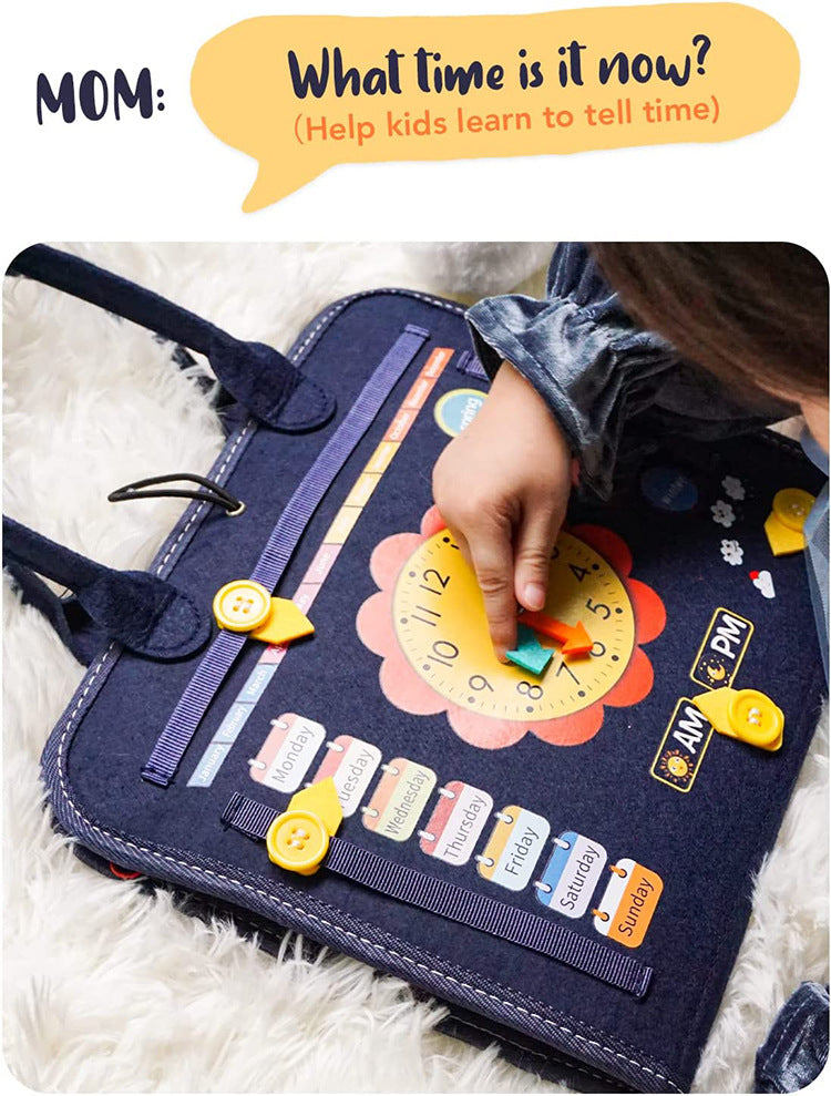 NNEDSZ Montessori Busy Board - Educational Sensory Activity Toy for Toddlers