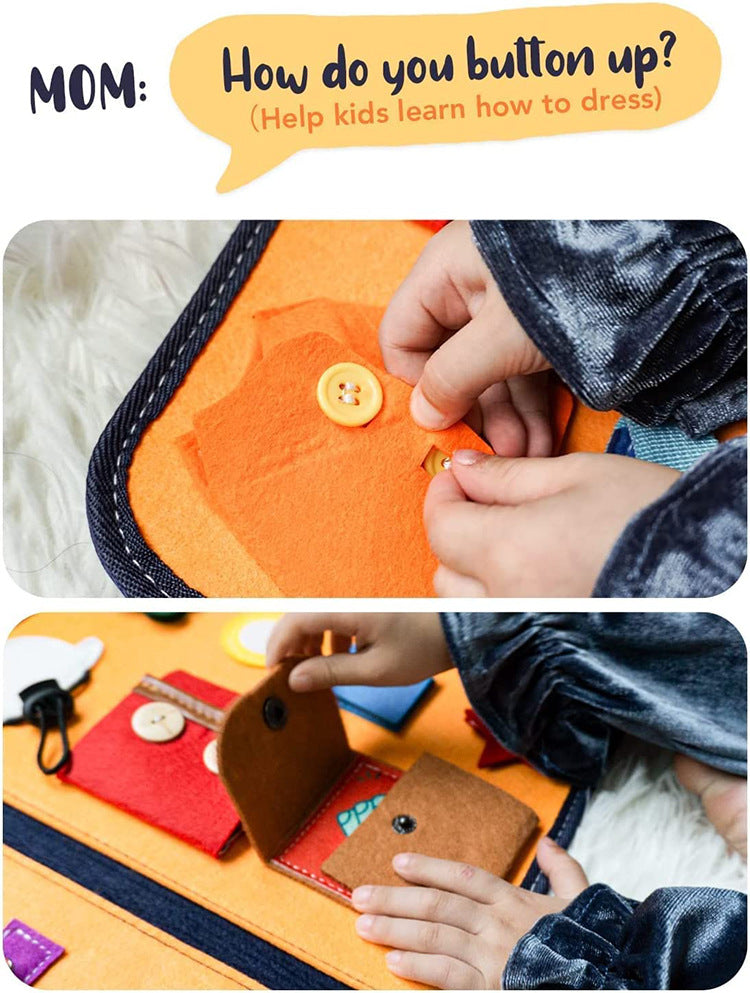 NNEDSZ Montessori Busy Board - Educational Sensory Activity Toy for Toddlers